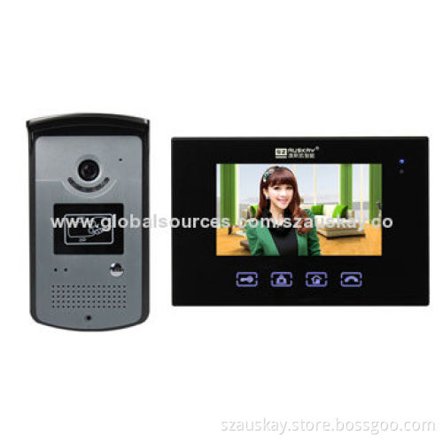Video Door Phones, IR Night Vision Outdoor Camera, 7-inch TFT Indoor Monitor with Competitive PriceNew
